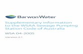 Supplementary information to the WSAA Sewage Pumping ... to the WSAA... · warranty, and offer equivalent H2S protection as provided by Epigen 1311 or Tufflon Polyurea P90. 4.2.2