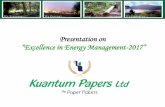 Presentation on - CIIGBCgreenbusinesscentre.com/energyaward2017presentations/Paper/5... · 32 cooling tower pump crp 95 77 142560 1 vfd installed 33 ... paper machine-04 primary centicleaner