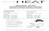 UNIVERSAL INLINE HYDROMASSAGE BATH HEATER … Manuals/BATH/Pure-Heat Manual.pdf · UNIVERSAL INLINE HYDROMASSAGE BATH HEATER INSTALLATION INSTRUCTIONS CARTON CONTENTS (Fig. 1): A