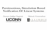 Parsimonious, Simulation Based Verification Of Linear …engr.uconn.edu/~psd/files/research/2016/CAV-parsimonious.pdf · Parsimonious, Simulation Based Verification Of Linear Systems
