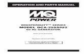 WHISPERWATT SERIES MODEL DCA-25SSIU2 · parts and operation manual operation and parts manual revision #0 (01/27/06) this manual must accompany the equipment at all times. whisperwatttm