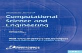 International Journal of Computational Science and Engineering · Computational Science and Engineering International Journal of Editor-in-Chief: Prof. Kuan-Ching Li Visit for more
