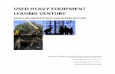 USED HEAVY EQUIPMENT LEASING VENTURE - ABPabpcommunications.com/works/heavyequipmentventure.pdf · USED HEAVY EQUIPMENT LEASING VENTURE ... figures), the need and focus for increased