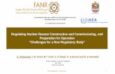 Regulating Nuclear Reactor Construction and Commissioning ... · Regulating Nuclear Reactor Construction and Commissioning, and Preparation for ... and Staffing Overall Program ...