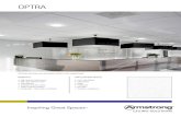 OPTRA - Armstrong World Industries | Ceilings from Armstrong · OPTRA Open Plan Square Lay-in with Peakform Prelude XL 24mm Exposed Tee grid BENEFITS † High acoustic performance