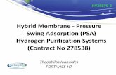Hybrid Membrane - Pressure Swing Adsorption (PSA) … presentation-FCH... · Hybrid Membrane - Pressure Swing Adsorption (PSA) Hydrogen Purification Systems (Contract No 278538) Theophilos