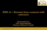 IFRS 15 Revenue from contracts with customers - ICPAK · IFRS 15 –Revenue from contracts with customers ... • Revenue recognition principles will change ... Case Study 1: Key
