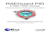 RAEGuard PID FGM-1000 Series Photoionization Detector ... · FGM-1000 Series Photoionization Detector Transmitter ... • Waste water treatment plants ... Display 7-segment, ...