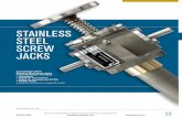 STAiNLESS STEEL SCREw JACKS - Joyce Dayton · Stainless Steel Screw Jacks in several designs including: ... Stainless Steel Screw Jack Rise Rise is travel expressed in inches and