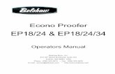 EP18/24 & EP18/24/34 - Belshaw Adamatic · EP18/24 & EP18/24/34 Operators Manual ... designed for retail bakery, in-store bakery and ... machines are available with the following
