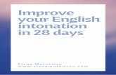 Improve your English intonation in 30 days. - Elena … · Improve your English intonation in 28 days Elena Mutonono
