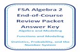 Algebra and Modeling Functions and Modeling Statistics ... · Review Packet Answer Key Algebra and Modeling Functions and Modeling Statistics, Probability, and the ... FSA Algebra