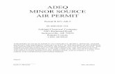 ADEQ MINOR SOURCE AIR PERMIT - Arkansas … · ADEQ MINOR SOURCE AIR PERMIT Permit #: 821-AR-5 ... resins are prepared via a batch process using three reactor tanks by ... charcoal