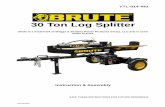 30 Ton Log Splitter - Menards® - Dedicated to Service ... · - 3 - GENERAL WARNINGS READ and UNDERSTAND this manual completely before using 30 Ton Log Splitter. Operator must read
