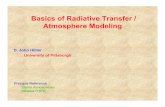 Basics of Radiative Transfer / Atmosphere Modeling · Basics of Radiative Transfer / Atmosphere Modeling D. John Hillier University of Pittsburgh Principal Reference Stellar Atmospheres