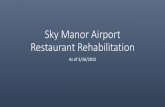 Sky Manor Airport Restaurant Rehabilitation · Sky Manor Airport Restaurant Rehabilitation As of 3/26/2015. Demolition. Counter & Prep Area Demolition. Kitchen Area Demolition. Rebuilding.