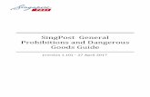 SingPost’s Dangerous Goods / General Prohibitions · 1 Table Of Contents Page No.… Part A – General Prohibitions 1) General Prohibitions – IMDA (Postal Services Regulations),