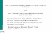CO2-eq-emissions of organic and conventional foodstuffs in ... · CO2-eq-emissions of organic and conventional foodstuffs in Austria and ... using the program SIMA PRO 7.1. ... of