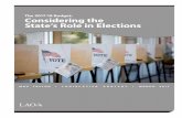 The 2017-18 Budget: Considering the State’s Role in Elections · The 2017-18 Budget: Considering the State’s Role in Elections. ... contested presidential election in 2000. ...