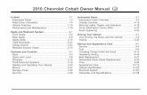 2010 Chevrolet Cobalt Owner Manual M - Owner Center … · 2010 Chevrolet Cobalt Owner Manual M ... to a specific component, control, message, ... Traction Control M: Windshield Washer