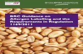 BRC Guidance on Allergen Labelling and the Requirements … · BRC Guidance on Allergen Labelling and the Requirements in Regulation 1169/2011 In partnership with