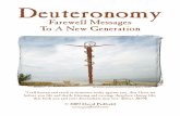Deuteronomy Bible Study Guide - Church of Christ · Workbook On Deuteronomy 1. Outline Of Deuteronomy. Part One: Moses’ First Sermon: “What God Has Done for Israel” (1:1–4:43)