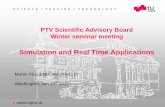 Simulation and Real Time Applications - PTV-Group · 14 PTV SAB-meeting at TRB jan10-2017; Fellendorf (offline traffic flow) Simulation 14 –SAB relevant topics 1. Advances in modeling
