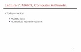 Today’s topics: MARS intro Numerical representationsrajeev/cs3810/slides/3810-17-07.pdf · Numerical representations. 2 Full Example – Sort in C (pg. 133) • Allocate registers