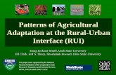 Patterns of Agricultural Adaptation at the Rural-Urban ... · Patterns of Agricultural Adaptation at the Rural-Urban Interface (RUI) Doug Jackson- Smith, Utah State University. ...