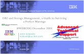 DB2 and Storage Management, a Guide to Surviving a … Dec 2005.pdf · DB2 and Storage Management, a Guide to Surviving a Perfect Marriage BWDB2UG December 2005 John Iczkovits iczkovit@us.ibm.com