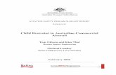 Child Restraint in Australian Commercial Aircraft · AVIATION SAFETY RESEARCH GRANT REPORT B2004/0241 Child Restraint in Australian Commercial Aircraft Tom Gibson and Kim Thai Human