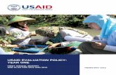 USAID Evaluation Policy - Year One · USAID EVALUATION POLICY: YEAR ONE ... USAID has focused on establishing the norms ... experiences and best practices. Establishing an internal