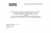 Prequalification Document for Procurement of ... - Ashghal · Prequalification Document for Procurement of Companies/Contractor for Qatar Pedestrian Bridge ... Road Safety Audit .
