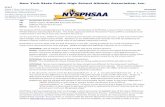 st nd MEMO - NYS Section 6 / Overvie · New York State Public High School Athletic Association, Inc. MEMO TO: NYSPHSAA Section Executive Directors FR: Robert Zayas, NYSPHSAA Executive