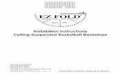 Installation Instructions Ceiling-Suspended Basketball ... · Installation Instructions Ceiling-Suspended Basketball Backstops ... make sure you have the proper ... Make sure power