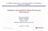 Software Acquisition Best Practices 2004 Edition · Software Acquisition Best Practices: 2004 Edition Richard J. Adams Suellen Eslinger Karen L. Owens Mary A. Rich Software Engineering