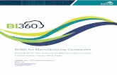 BI360 for Manufacturing Companies - Amazon S3 · Enabling World-class Decisions for Manufacturing Companies ... 2017 BI360 White Paper | Page 2 ... 4. Pre-configured and ...