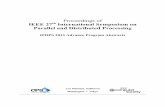 Proceedings of IEEE 27 International Symposium on … · Proceedings of IEEE 27th International Symposium on Parallel and Distributed Processing IPDPS 2013 Advance Program Abstracts