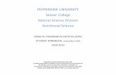 PEPPERDINE UNIVERSITY Seaver College Natural … · Individualized Supervised Practice Pathway: Sunnie DeLano, MS, RDN NUTR 340; NSCP-ISSP NUTR 610-613 (NSCP ... accredited by an