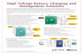 High Voltage Battery Charging and Management Solutions · Solar Battery Chargers Solar Battery Charger Table Part Number Maximum Charge Current (A) VBAT Range (V) Battery Chemistry
