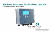 M-Bus Master MultiPort 250D · 2. Functionality Kamstrup M-Bus Master MultiPort 250D is an M-Bus master designed for the connection of up to 250 meters with M-Bus interface.