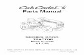 Parts Manual - Cub Cadet Parts n More 770-10287e.pdf · Parts Manual CUB CADET LLC P.O. BOX 361131 CLEVELAND, ... 770-10287E (11/03) SERIES 2000. NOTES-3-DESCRIPTION PAGE ... Carburetor