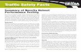 Traffic Safety Facts · Traffic Safety Facts ... Vehicle Safety Standard (FMVSS) No. 218, ... retention system Novelty Helmet Certified Motorcycle Helmet Figure 1.