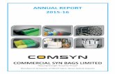 ANNUAL REPORT 2015-16 - Comsyn · ANNUAL REPORT 2015-16 “Weaving Strength Thread by Thread ... Members seeking any information are requested to write to the Company by email at