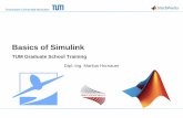 Basics of Simulink - fsd.mw.tum.de · TUM Graduate School Training Dipl.-Ing. ... Report Generator and Model Comparison 5) ... (system design) • Design of embedded systems