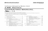 5-Phase Stepping Motor Unit CRK Series€¦ · HP-4189-7 5-Phase Stepping Motor Unit CRK Series OPERATING MANUAL Thank you for purchasing an Oriental Motor product. This …