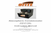 Atmospheric Consistometer Instruction Manual - ofite.com · This deflection is created by the amount of torque that the cement slurry exerts on the paddle, ... prevent damage to the