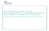 Accessing and using documents to counter fraud in the NHS ... · A code of practice on accessing, using and handling and counter fraud in the NHS Executive summary Part 10 of the