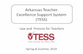 Arkansas Teacher Excellence Support System (TESS) · Arkansas Teacher Excellence Support System ... teacher evaluation system that ensures effective teaching ... evaluation must have