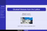 Glueball Masses from the Lattice - ectstar.eu · Glueballs Biagio Lucini Lattice setup Conﬁging theories (Near-) conformal theories Conclusions and outlook Glueball Masses from